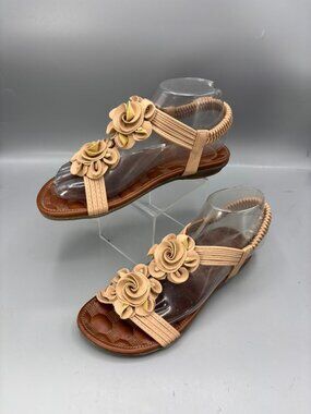 Patrizia by Spring Step Nectarine Sandals Womens 6.5-7 Light Pink Floral Casual